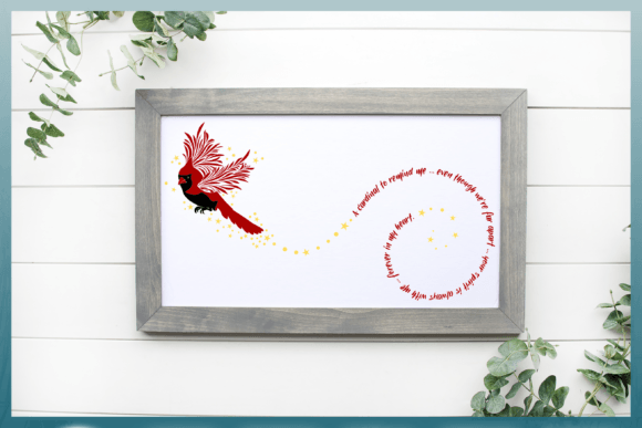Cardinal to Remind Me Memorial Quote SVG for Crafts & Graphics