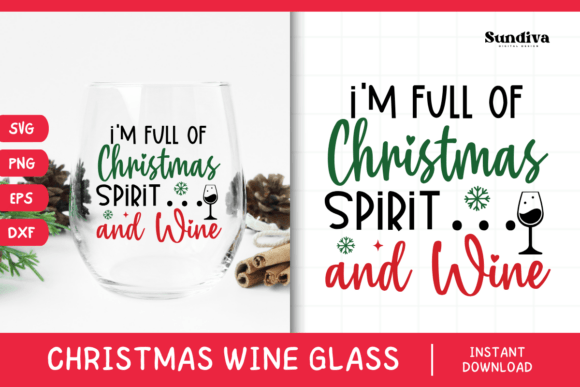 Christmas Wine Glass Quote SVG 10: Crafts & Graphics for Local Branding