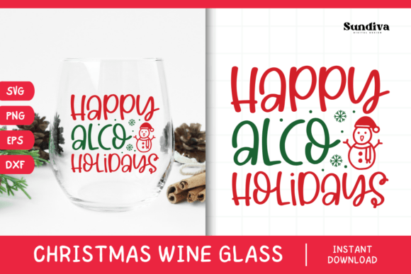 Christmas Wine Glass Quote SVG 13: Graphics for Crafts