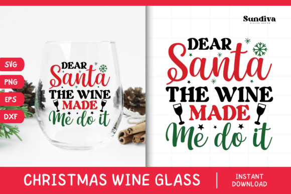 Christmas Wine Glass Quote SVG 15: Graphics for Crafts & Joy
