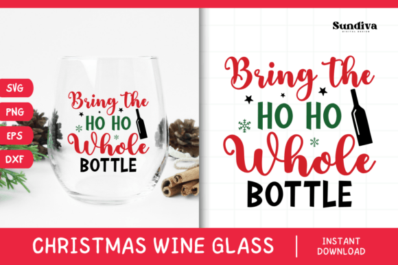 Christmas Wine Glass Quote SVG 18