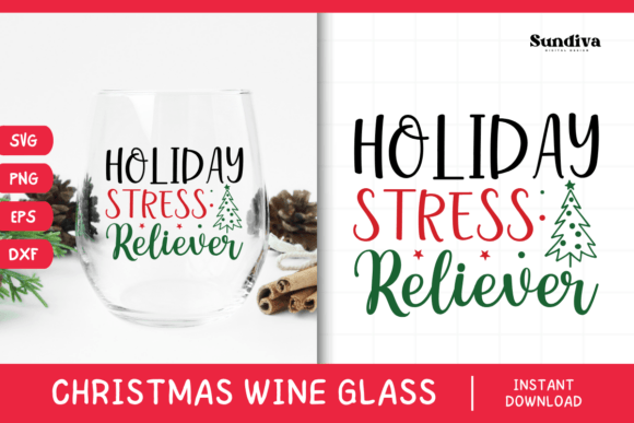 Christmas Wine Glass Quote SVG 9: Crafts & Graphics for Local Branding