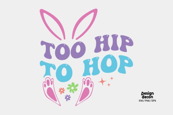 Retro Easter Hop Quote SVG Design
