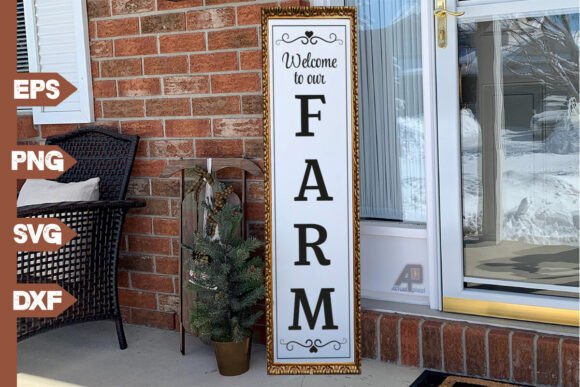 Tall Vertical Porch Sign Quote SVG PNG for Crafts & Graphics
